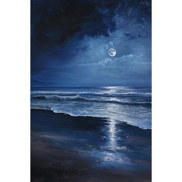 Canvas of the Beach at Night